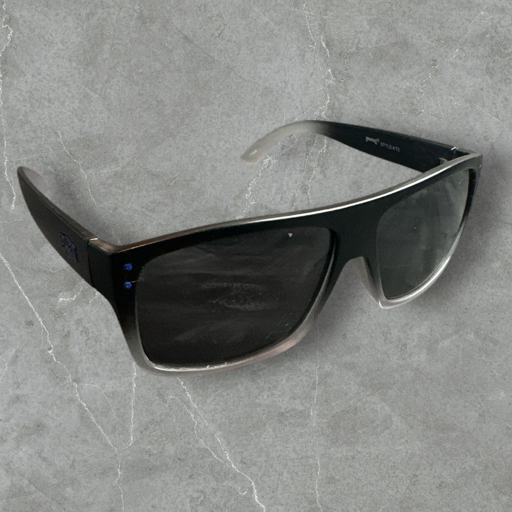 Pugs style T2 sunglasses square black faded to clear polarized - Picture 3 of 7
